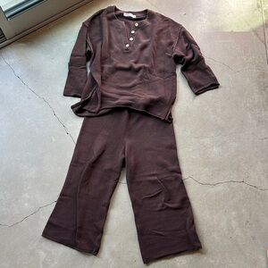 Free People Hailee Sweater Set Chocolate Brown